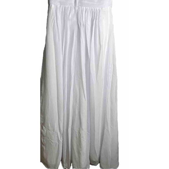 A-Line Pleated Chiffon Floor-Length Junior Girls Dress‎ white- J Size 10. Easter - Picture 10 of 16